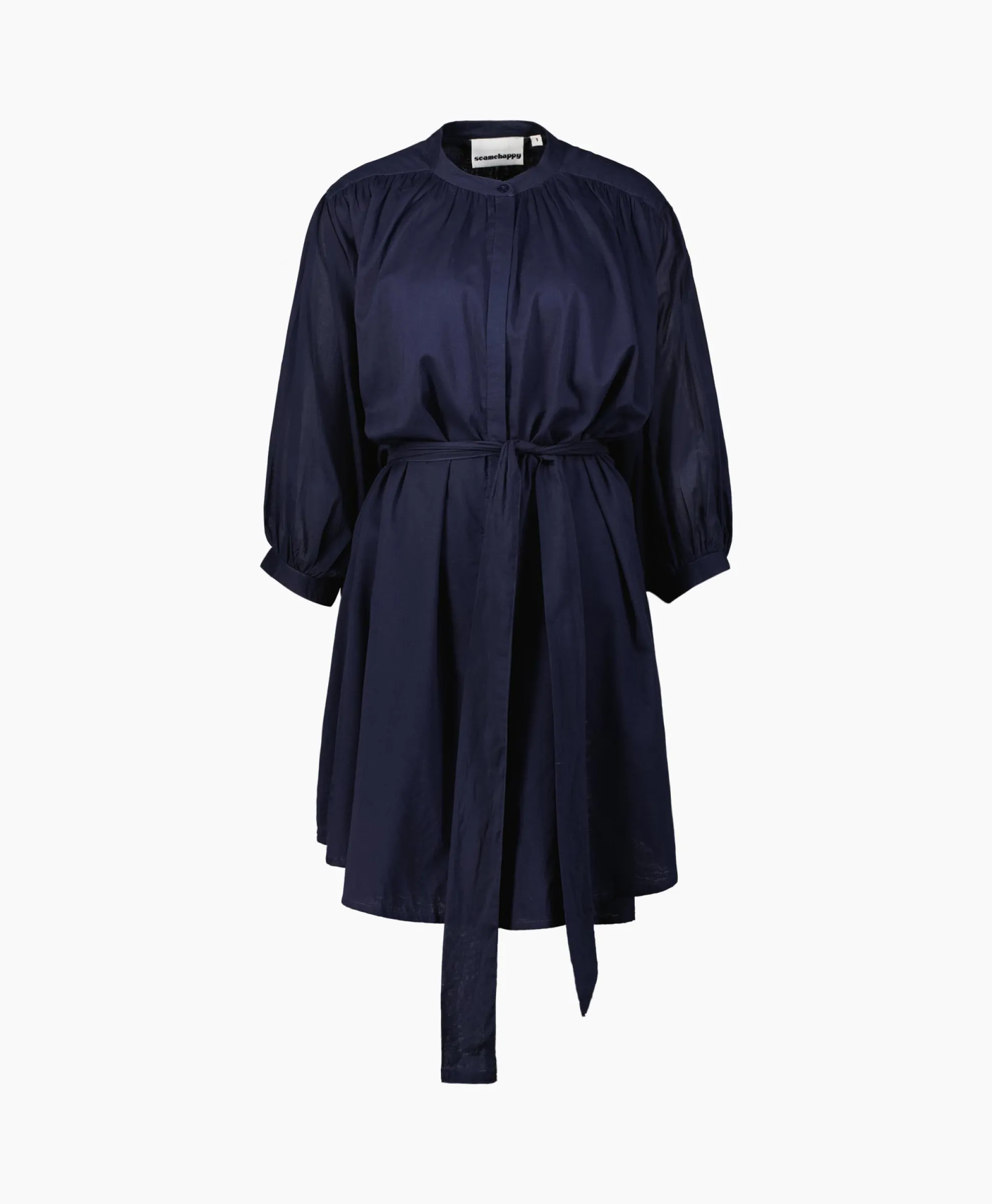 Sea Me Happy Mini Jurk Balloon Short Double Layered Donker Blauw