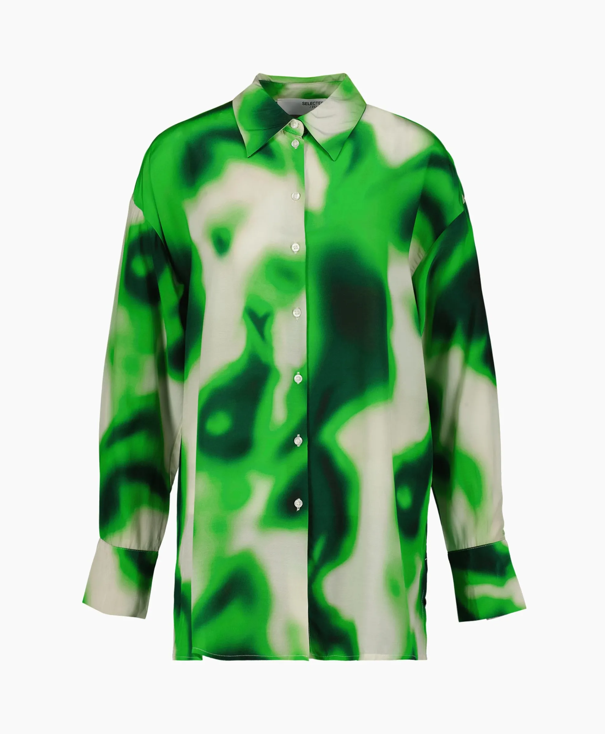 Selected Femme Blouse Claudine Ls Shirt B Groen