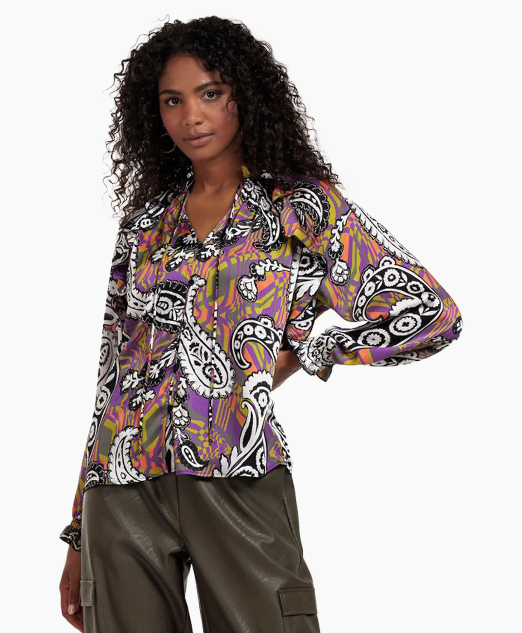 Studio Anneloes Blouse Revelin Voile Paisley Combo L
