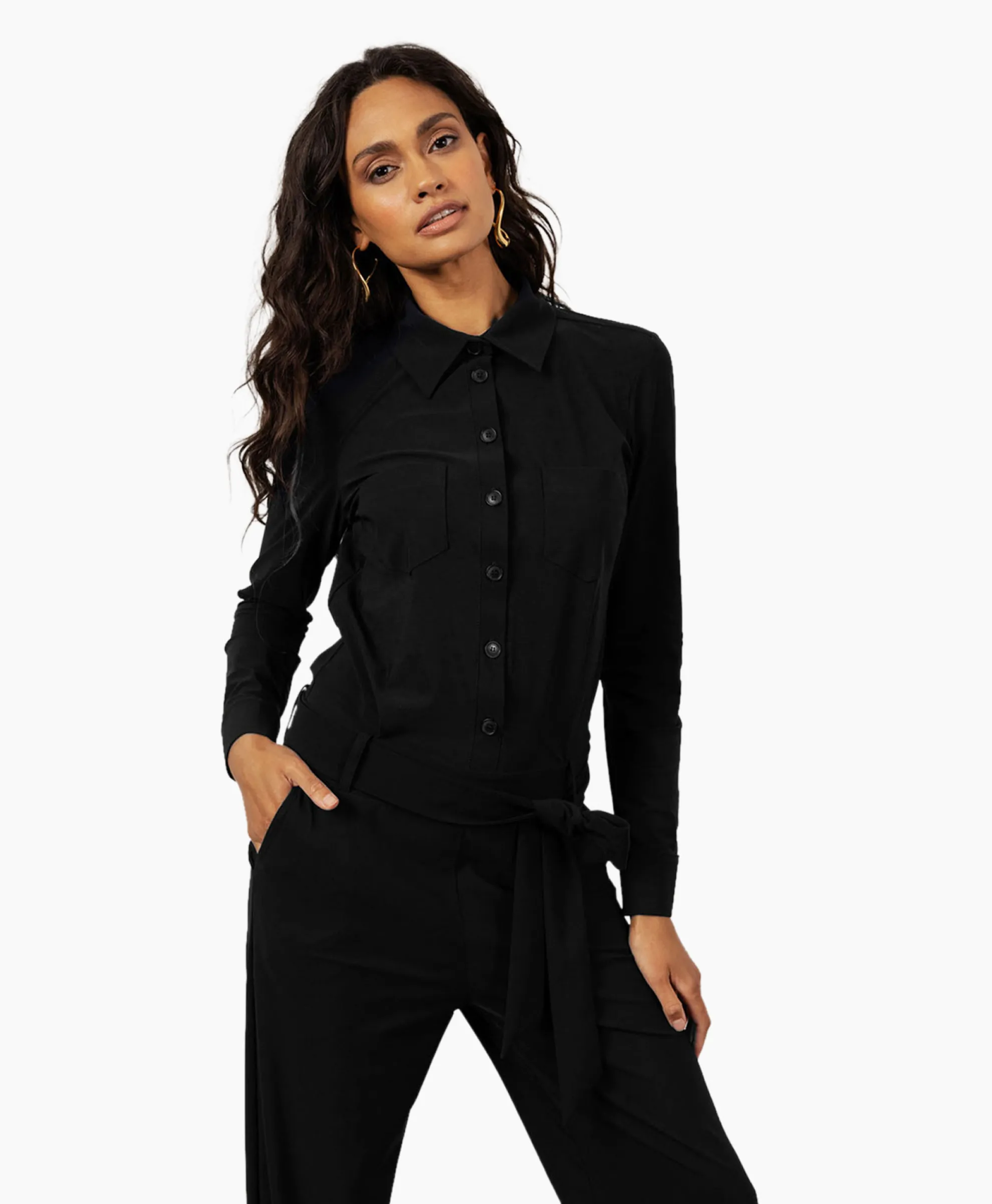 Studio Anneloes Jumpsuit Angel Ls Zwart Dessin