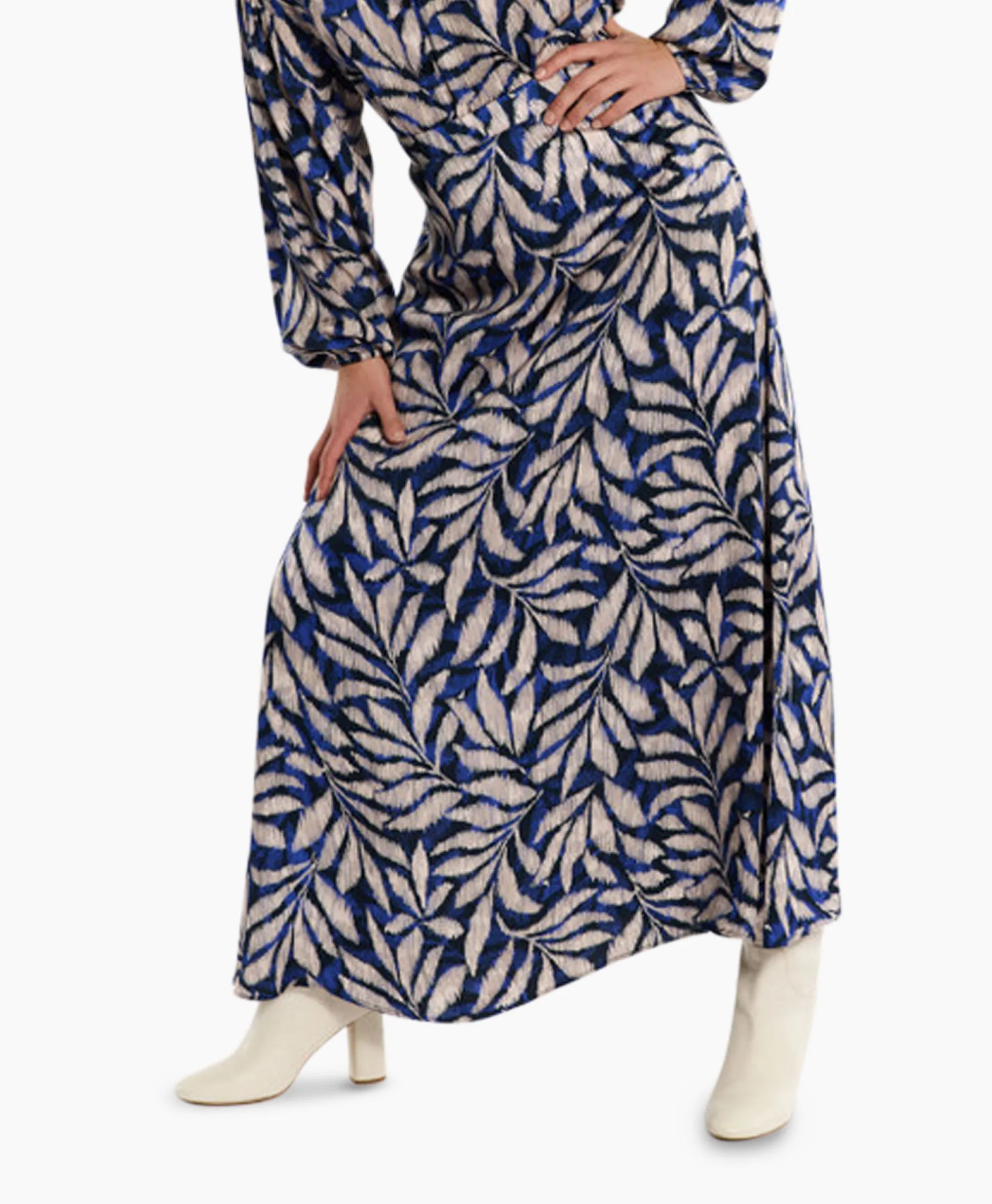 Studio Anneloes Rok Janou Satin Flower Skirt Blauw