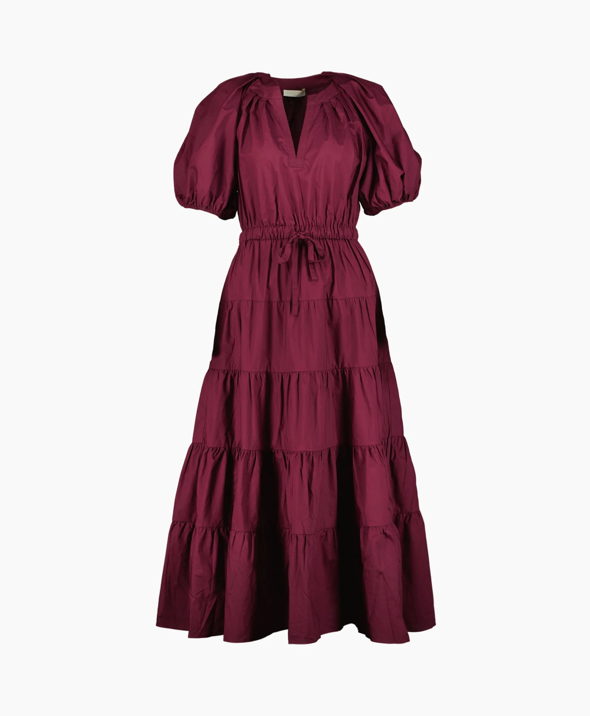 Ulla Johnson Midi Jurk Olina Bordeaux