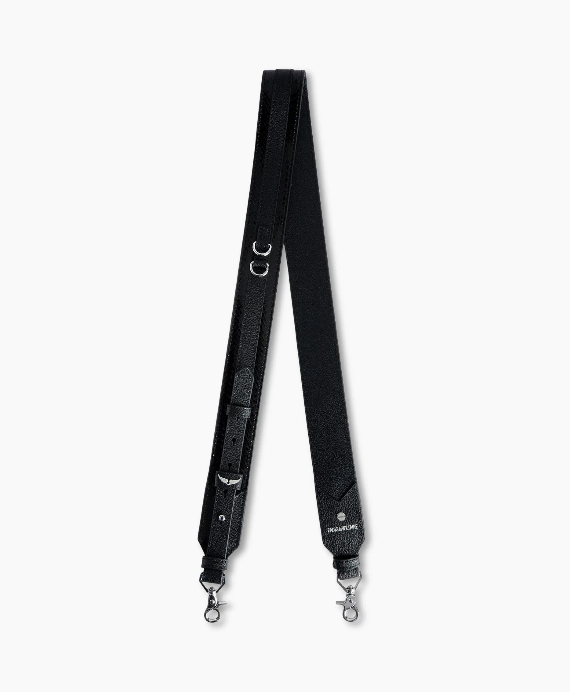 Zadig & Voltaire Riem Strap Adjustable Glossy Wild Zwart
